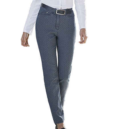 Brax Regular-fit-Jeans »RAPHAELA by BRAX Jeans stylische Damen 5-Pocket-Jeans im Jacquard-Muster Mode-Jeans Blau«