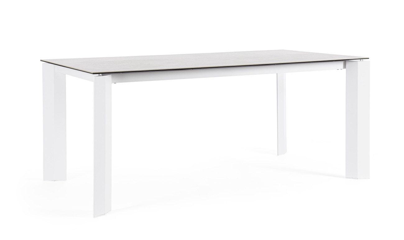 Esstisch Otavio aus Aluminium 180x95 cm, Weiß