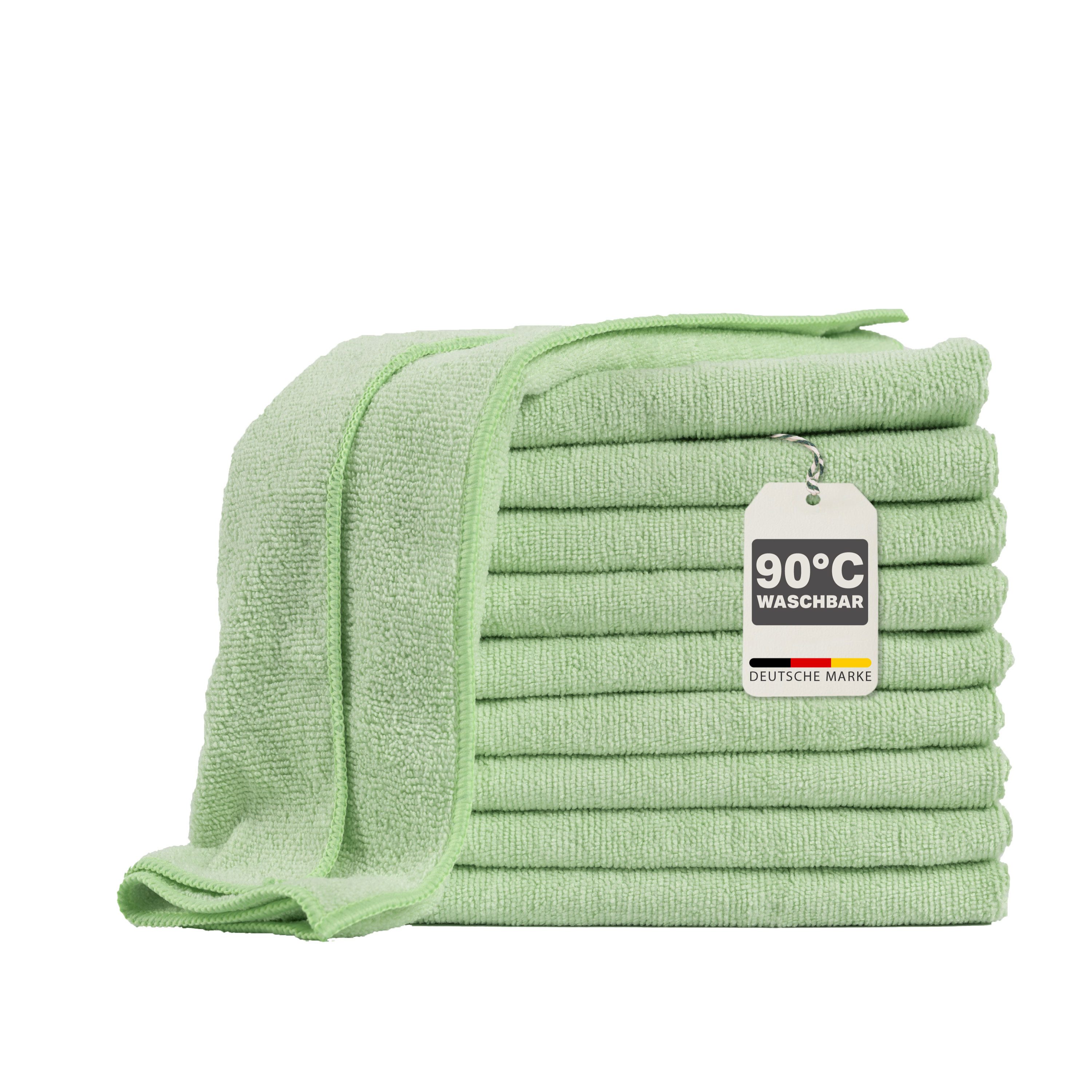 Devior 10er Set Mikrofasertücher 40x40 cm – Mikrofasertuch Mikrofasertuch (80% Polyester, 20% Polyamid, Spar-Set, 10-tlg., für makellose Sauberkeit, Rückstandsfrei auf allen Oberflächen - Trocken- & Nassreinigung)