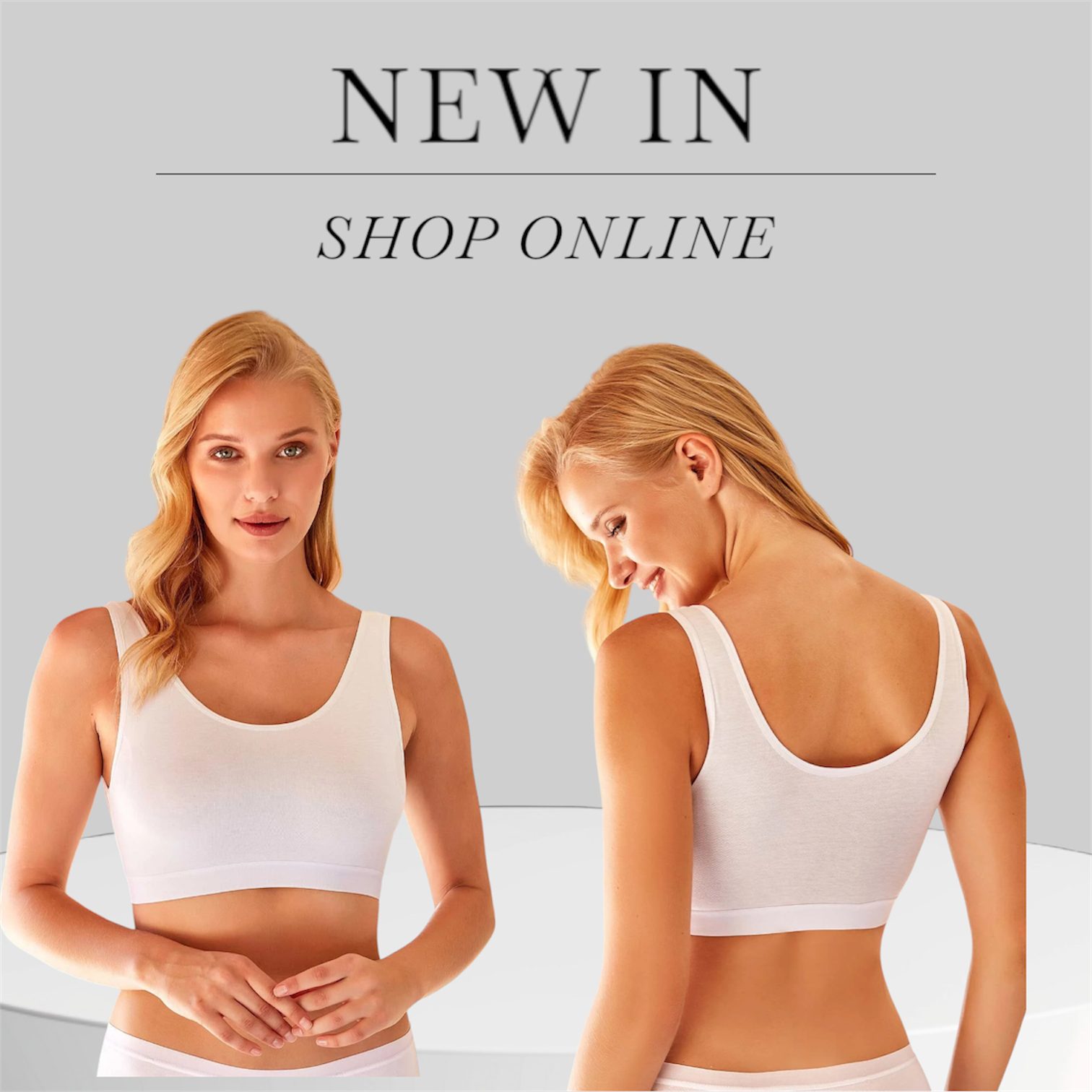 DDOnlineShop Sport-BH Sports Bra Bustier BH Damen Weiß A-2643 (Spar-Set, 2-tlg., 2 Stück) superweich und ultraleicht,Premium Qualität