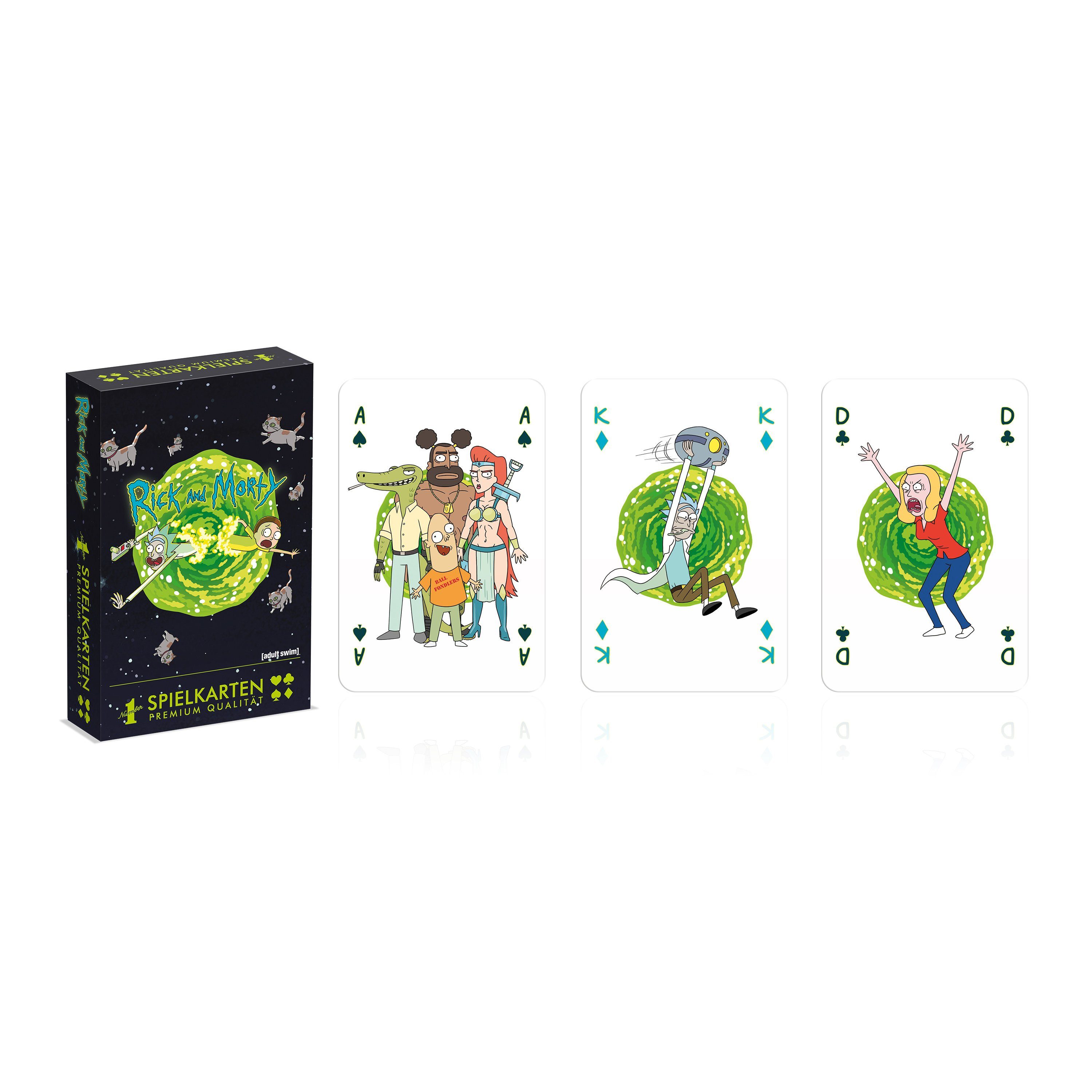 Number Morty, 1 Joker Kartenspiel Spiel, Rick 2 Moves Winning Spielkarten inkl. and