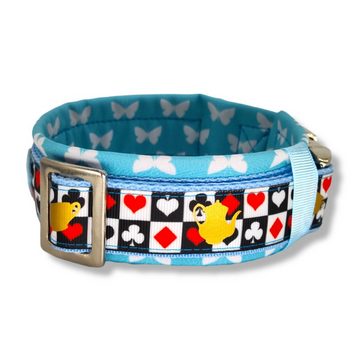 D by E Couture Hunde-Halsband "Wonderland II", gepolstert, verstellbar, 40mm breit, Handmade