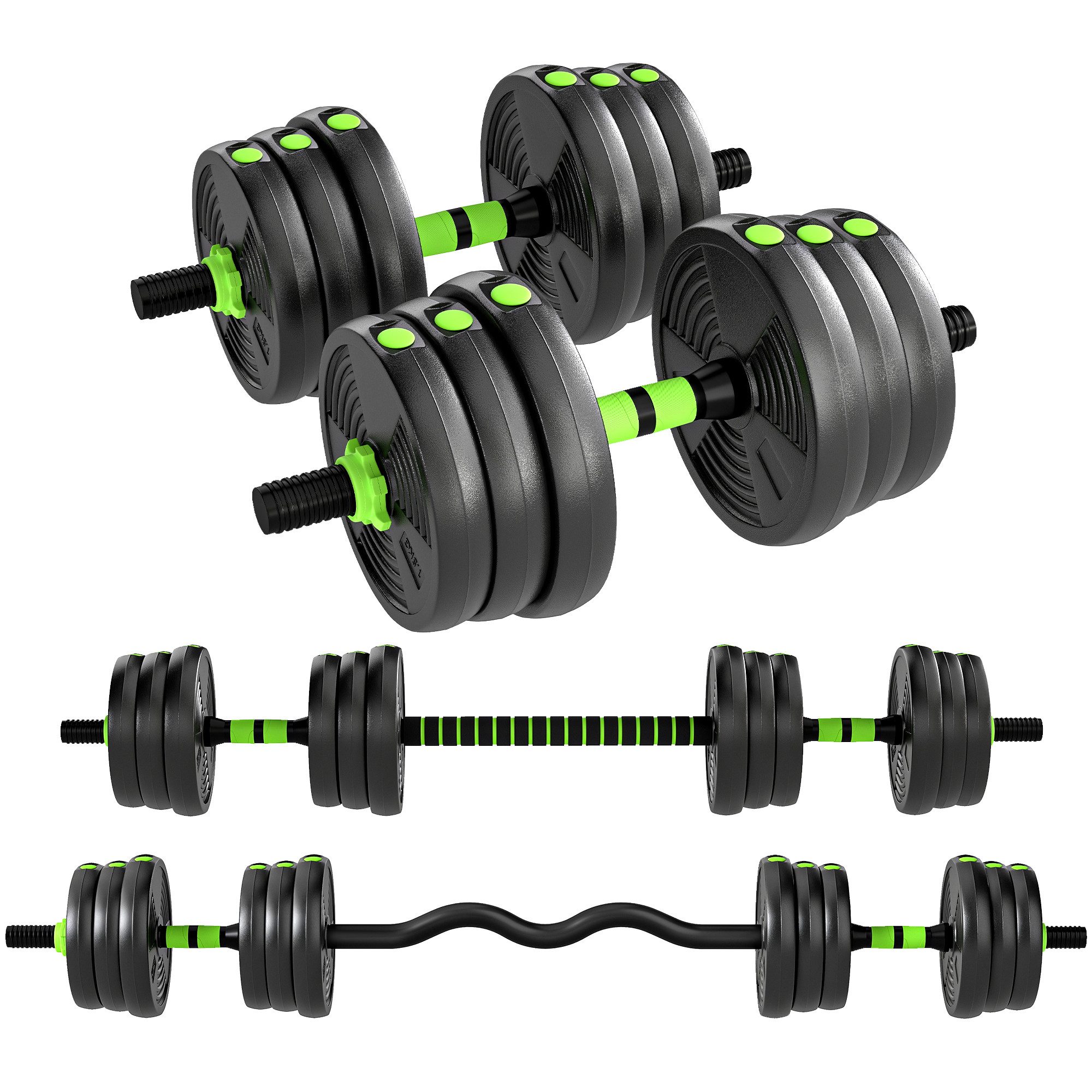 furnicato Hantel Hantelset verstellbar 25 KG Kurzhantel Set Kurzhanteln Langh