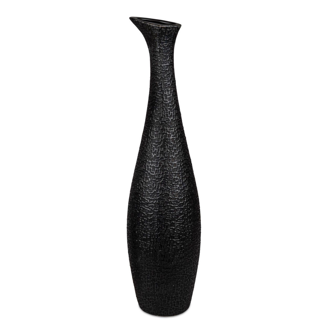 formano Bodenvase Modern Black, Schwarz H:60cm D:15cm Keramik
