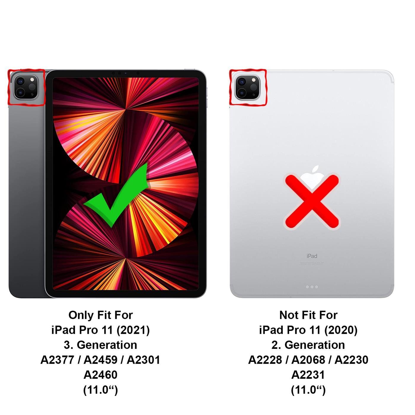 CoolGadget Tablet-Hülle Ultraleichte Schutzhülle für iPad Pro 11 2021 28 cm (11 Zoll), Kantenschutz Slim Case für Apple iPad Pro 11 (2021) Tablet Hülle