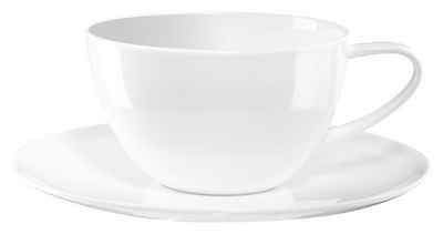ASA SELECTION Tasse A TABLE, Kaffeetasse mit Untertasse, Weiß, 350 ml, Fine Bone China