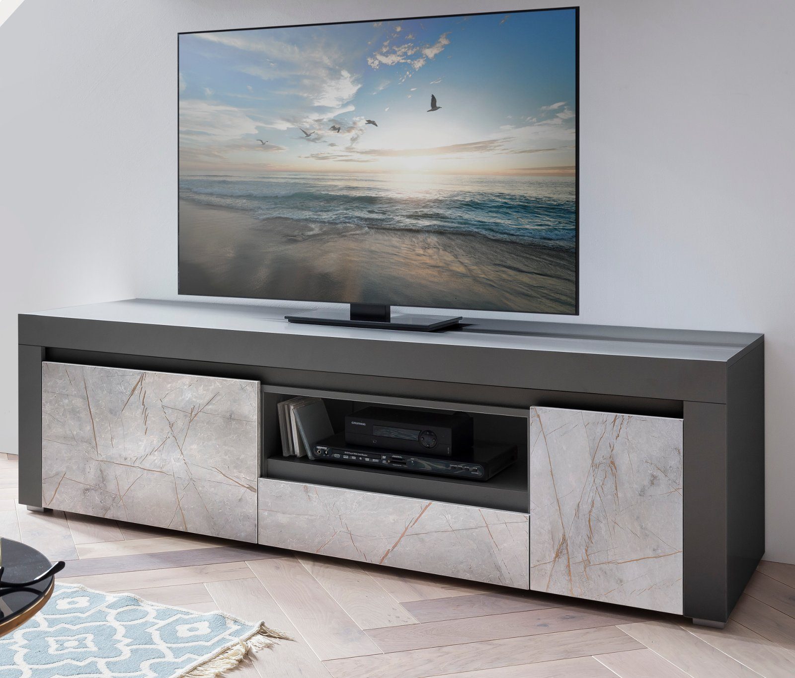 Tv Wand Marmor Optik