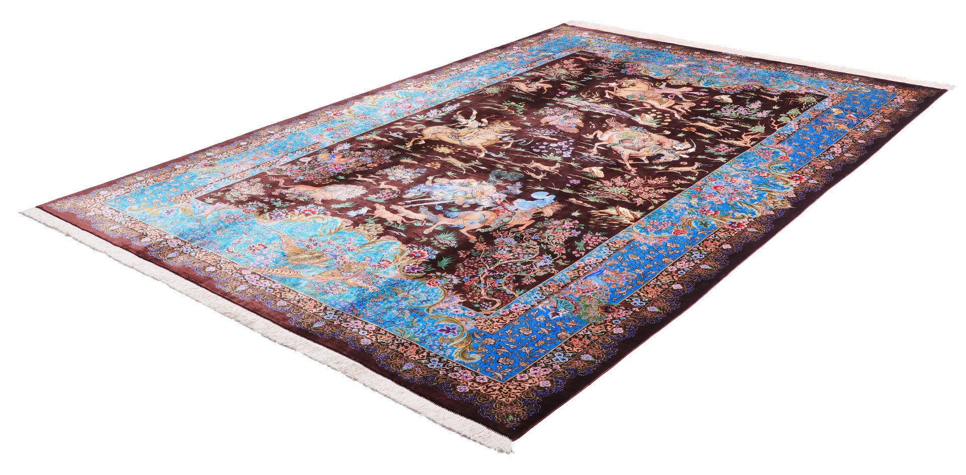 Carpet Avenue Teppich Ghom Seidenkette Bildteppich 299x200, Rechteck, Höhe: 4 mm
