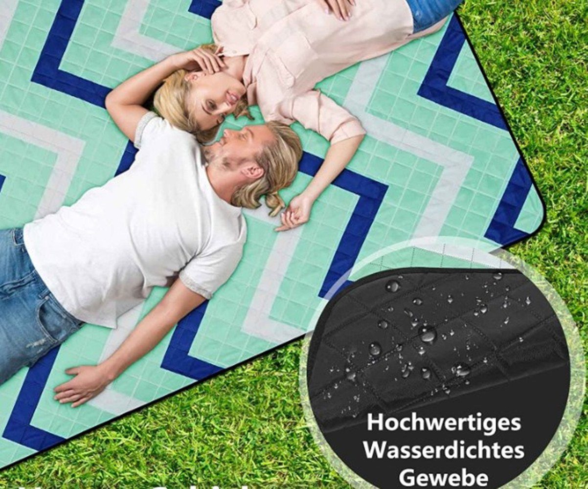 Wohndecke Picknickdecke 150/200cm,Picknickdecke Wasserdicht Wärmeisoliert, XDeer, Outdoor Stranddecke Sanddichte mit Tragegriff, Picnic Blanket Waschbar
