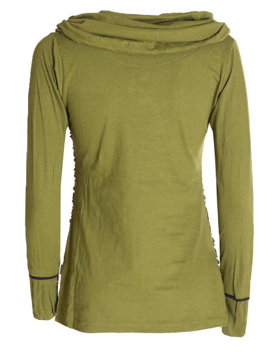 Vishes Sweater Cutwork Sweater aus Baumwolle mit Kragen günstig online kaufen