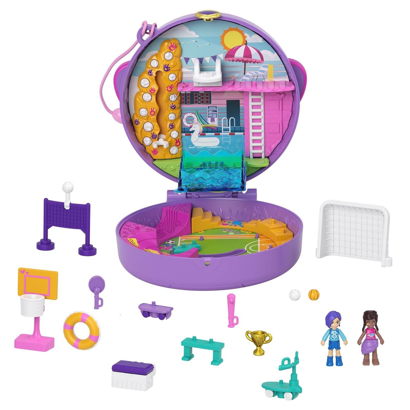 Mattel GmbH Polly Pocket Spielfigur Mattel Polly Pocket Fußballspaß Schatulle