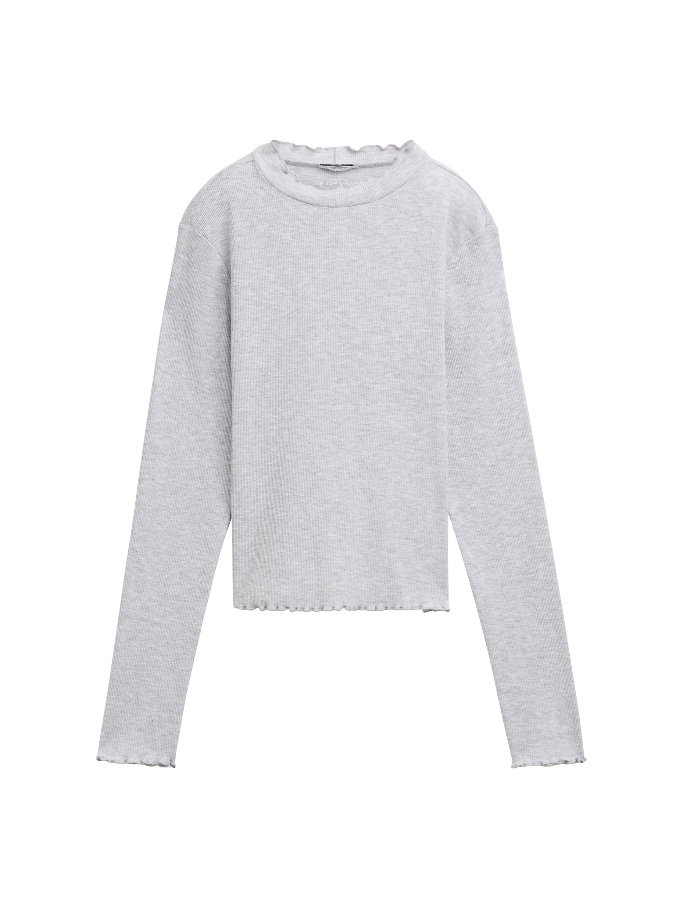 TOM TAILOR Langarmshirt gerippt mit gekräuselten günstig online kaufen