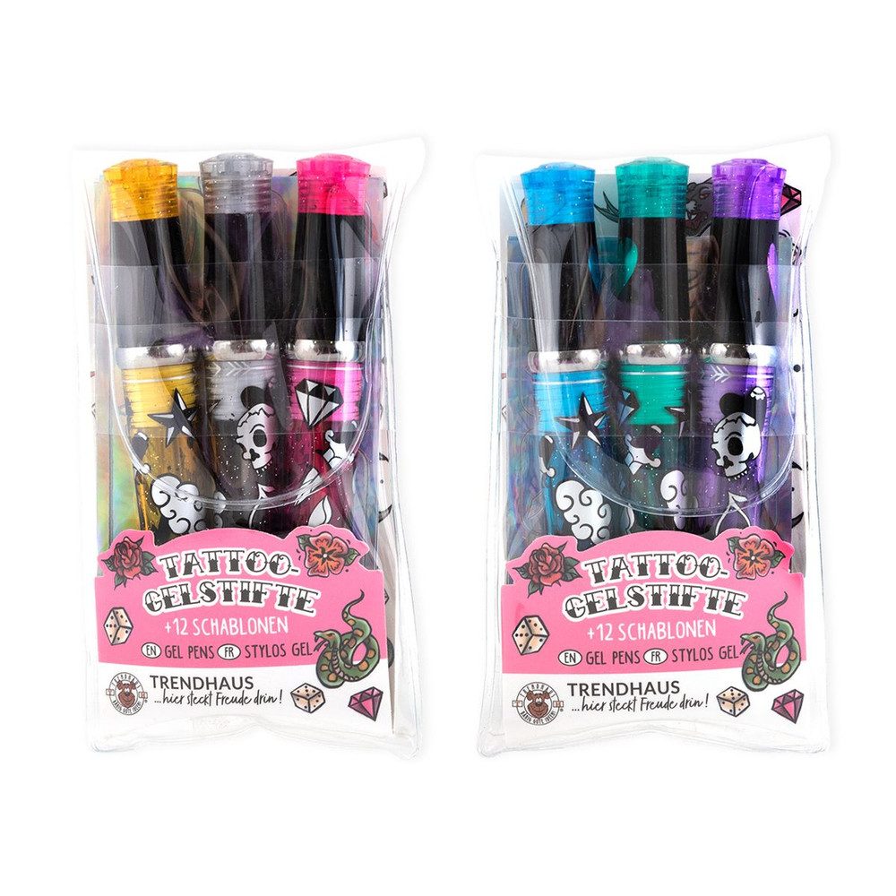 Trendhaus Kreativset Tattoo Gelstifte - 3er Set - 1 Stück