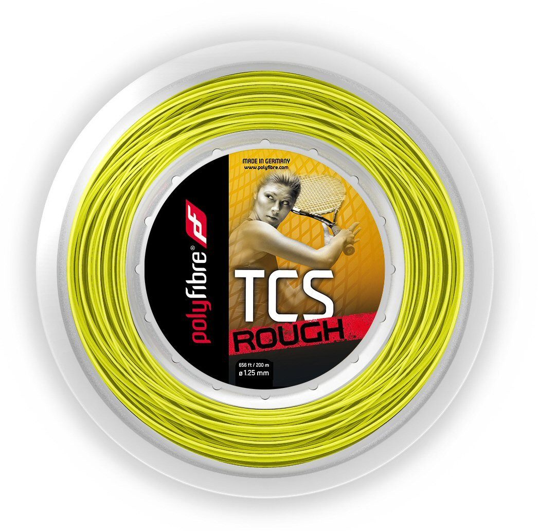 Tennissaite TCS Rough (Haltbarkeit+Spin) gelb 200m Rolle