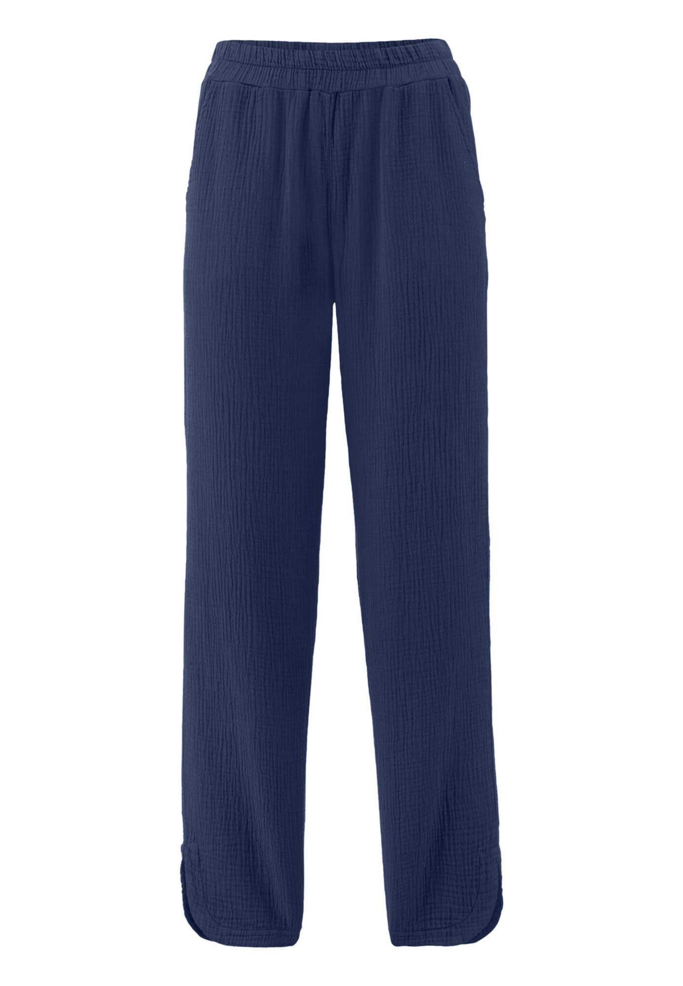 Hessnatur Schlafhose Musselin Regular aus reiner Bio-Baumwolle (1-tlg)