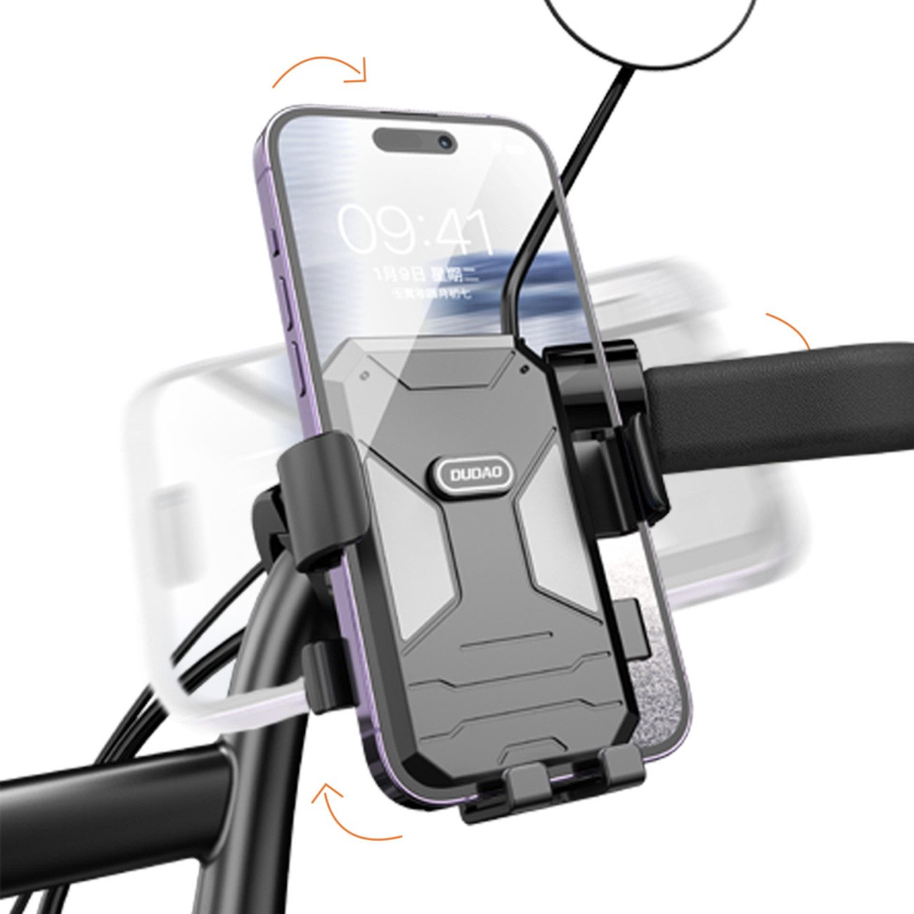 Dudao F7C Phone Holder (up to 7 inches, single mount, bicycle and motorcycle mount for smartphones up to 7 inches)