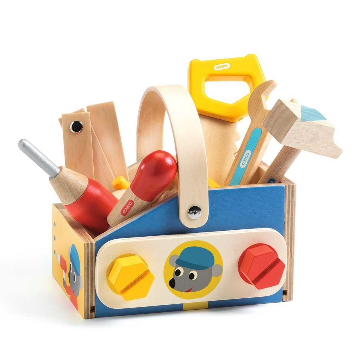 Lernspielzeug Mini Werkzeugkasten "Minibrico" Werkzeugspiel für Kinder mit Lernwert