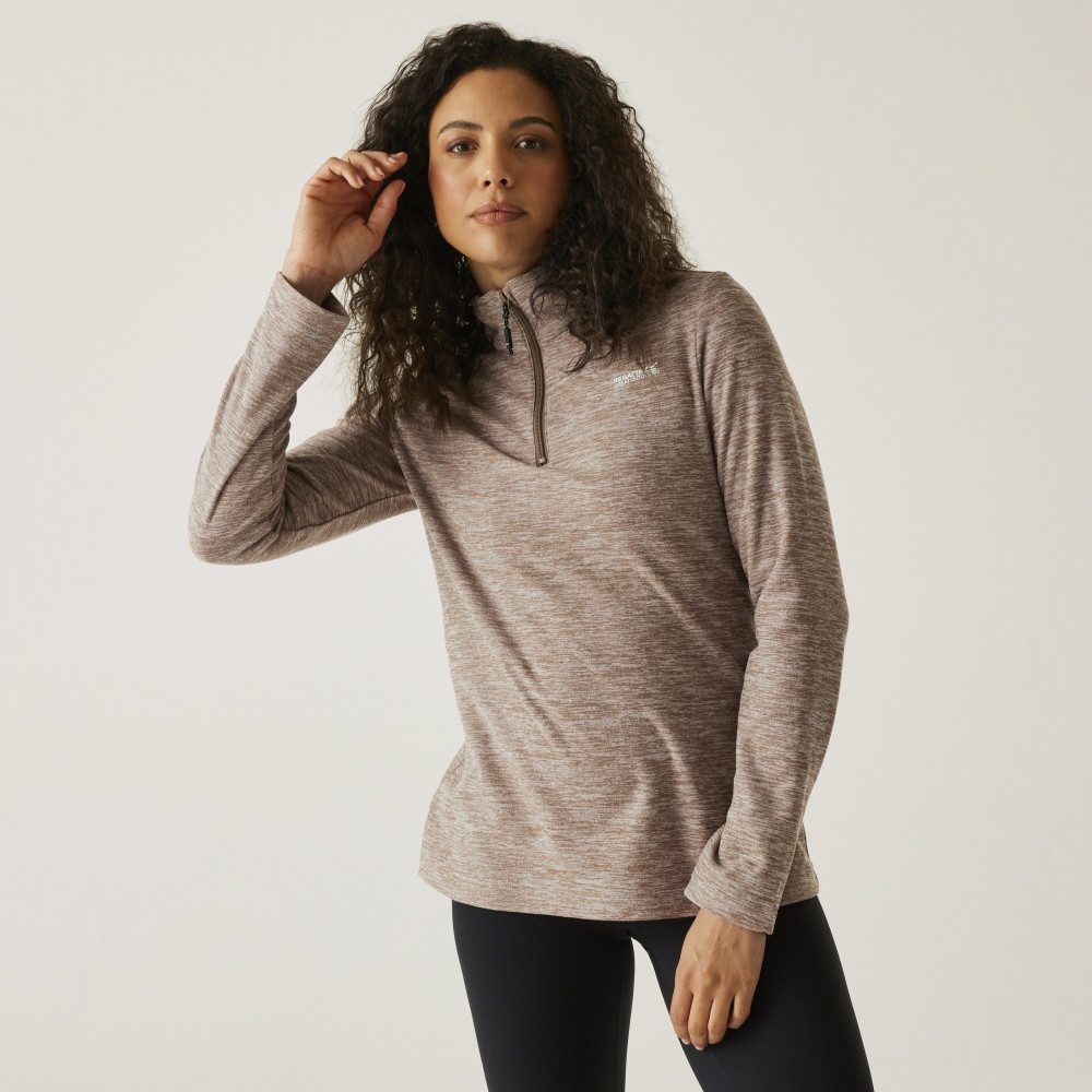 Regatta Langarmshirt Regatta Sweethart meliertes Fleece mit halbem Reißverschluss für Damen