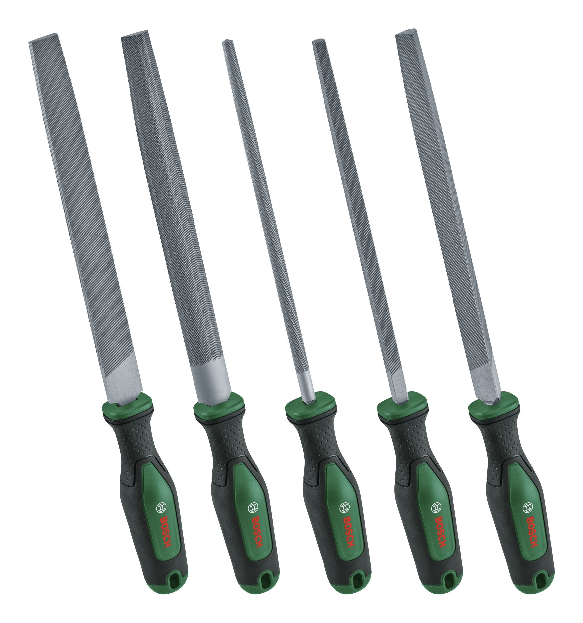 BOSCH Feile, Handwerkzeug Set, 200 mm, 5-teilig