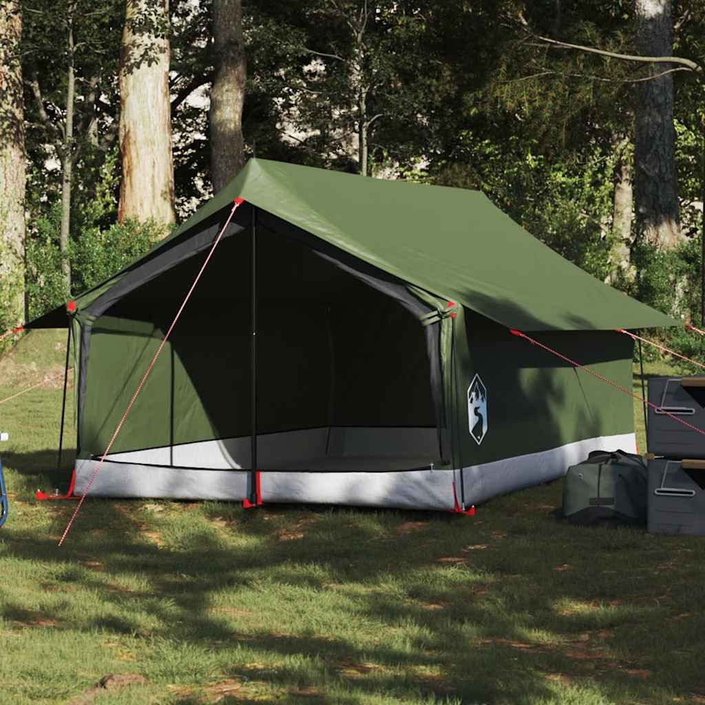 furnicato Faltzelt Campingzelt Scout-Form 200x124x98 cm Olivgrün, (1 tlg), Wetterfestes Leichtzelt mit E-Anschluss und integrierten Netzwänden
