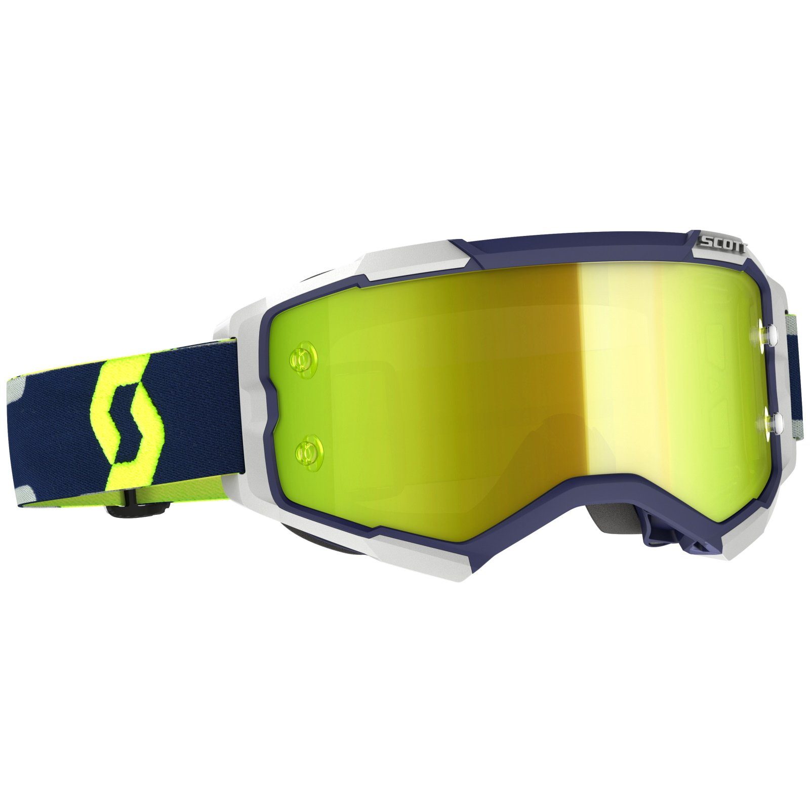 Scott Motorradhelm-Visier Scott Goggle Fury blau / grau / yellow chrome works, motorradhelm visier