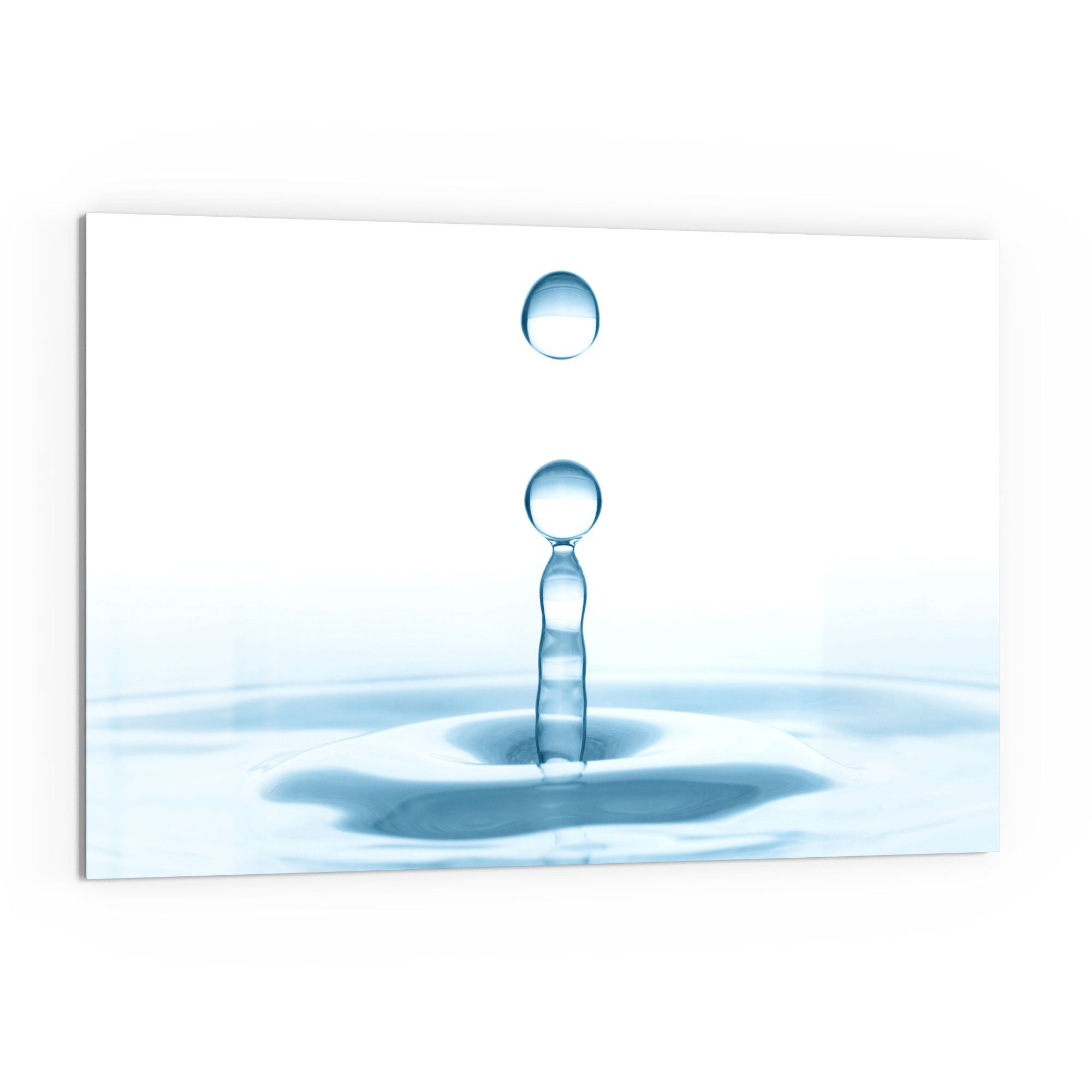 DEQORI Küchenrückwand Glas | Motiv 'Blaue Impression' | 60x60 Cm | Spritzschutz Für Herd & Waschbecken | ESG Sicherheitsglas