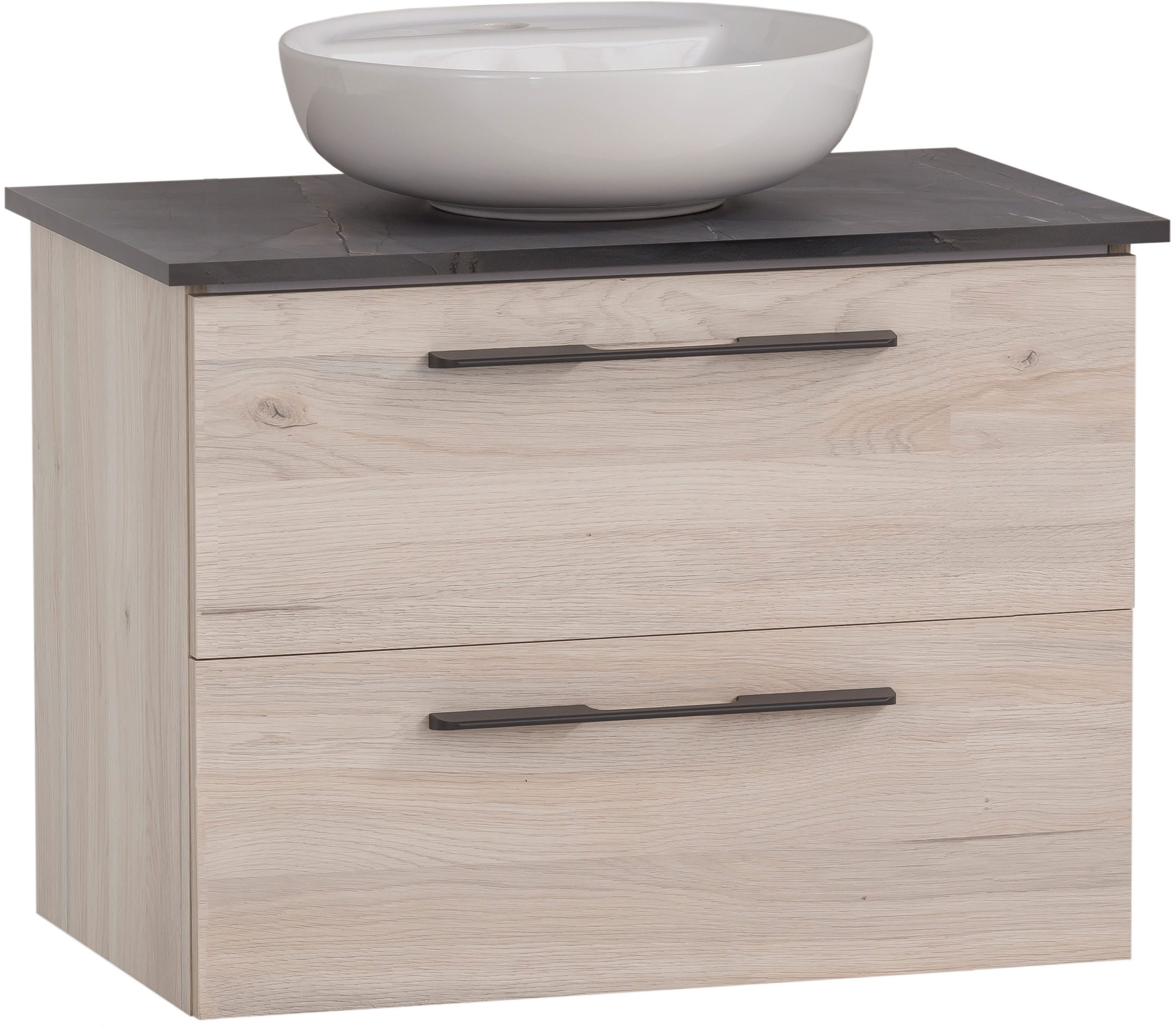 Schildmeyer Waschtisch Maxim, Sandeiche + Marmor (3-St), Made in Germany