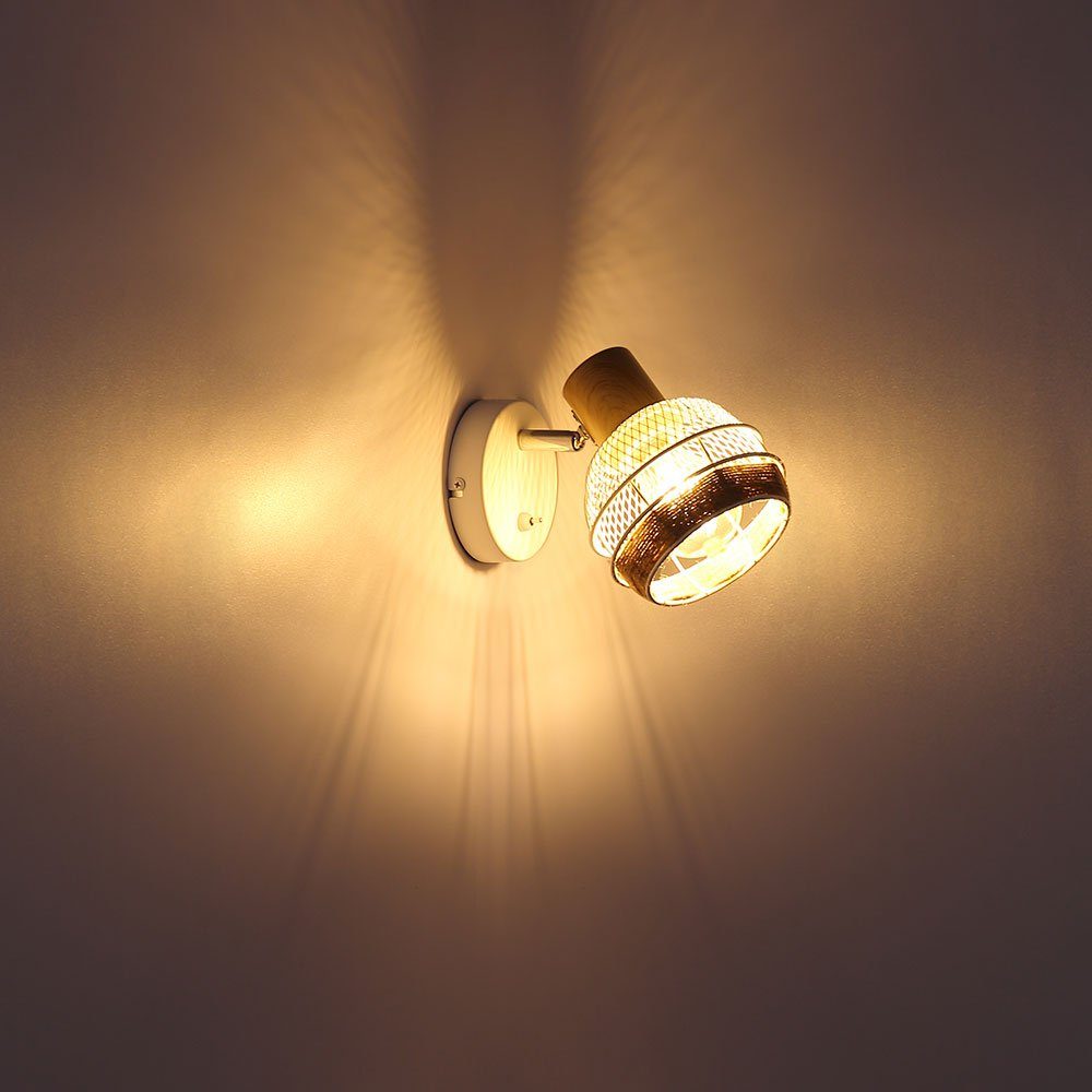 Style Leuchtmittel mit inklusive, etc-shop nicht Wandleuchte, Wandlampe Schlafzimmer Boho Wandleuchte