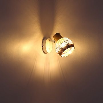 etc-shop Wandleuchte, Leuchtmittel nicht inklusive, Wandlampe Boho Style Wandleuchte Schlafzimmer mit