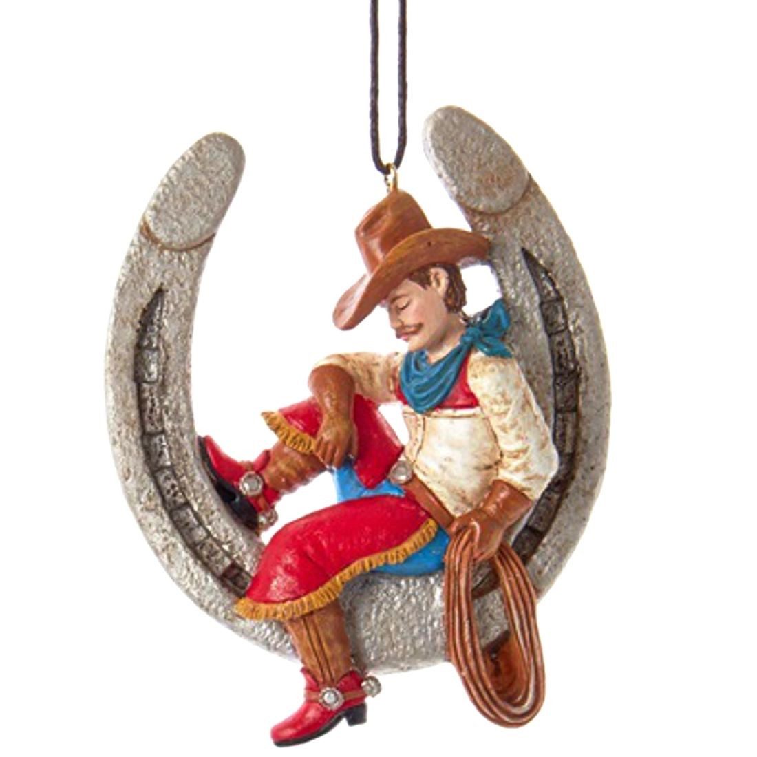 Kurt S. Adler Christbaumschmuck Schlafender Cowboy (1-tlg), Western Weihnachtsschmuck, handbemalt