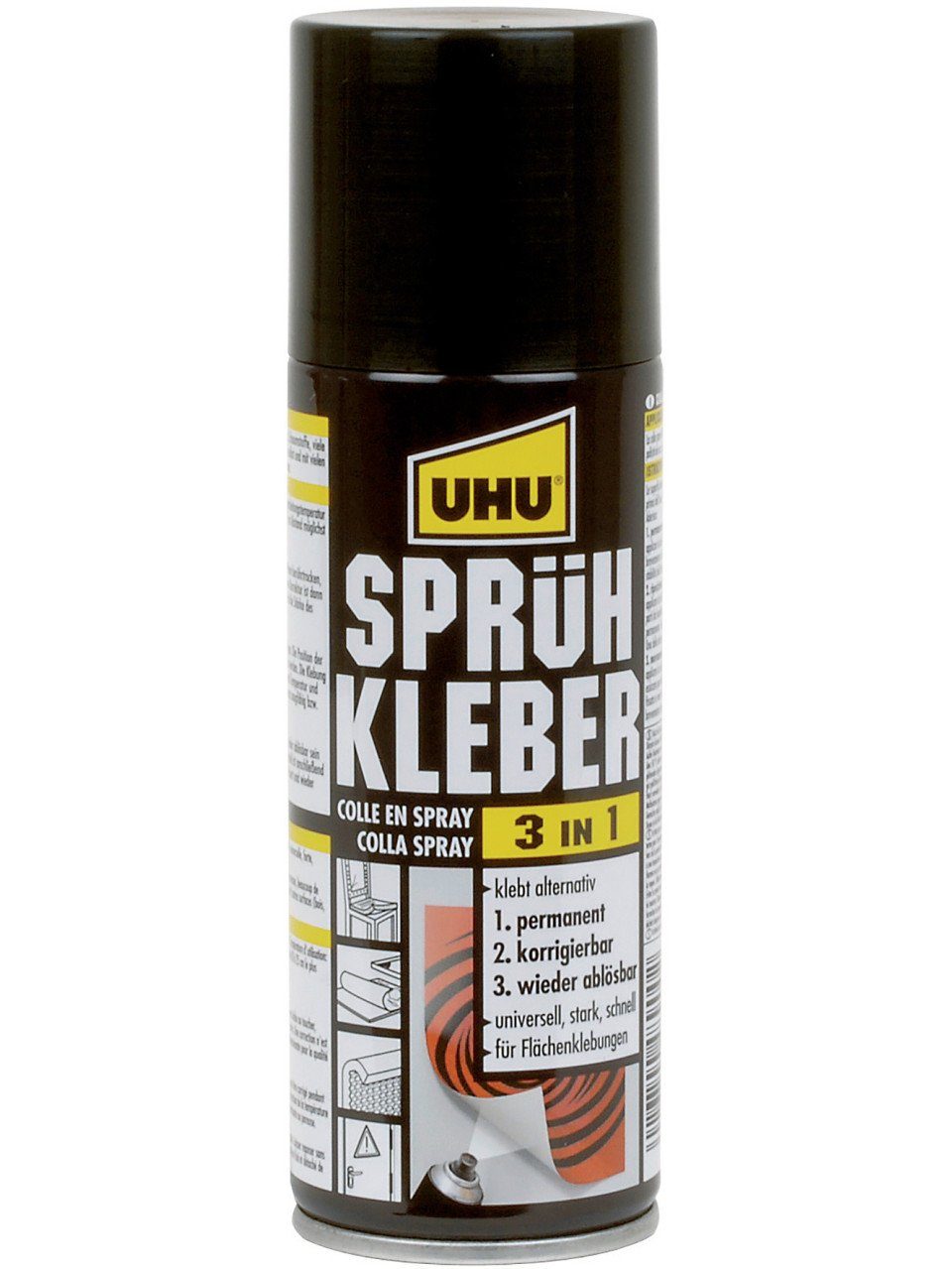 UHU Bastelkleber UHU Спрей-клей 3in1 für Flächenklebungen 200 ml
