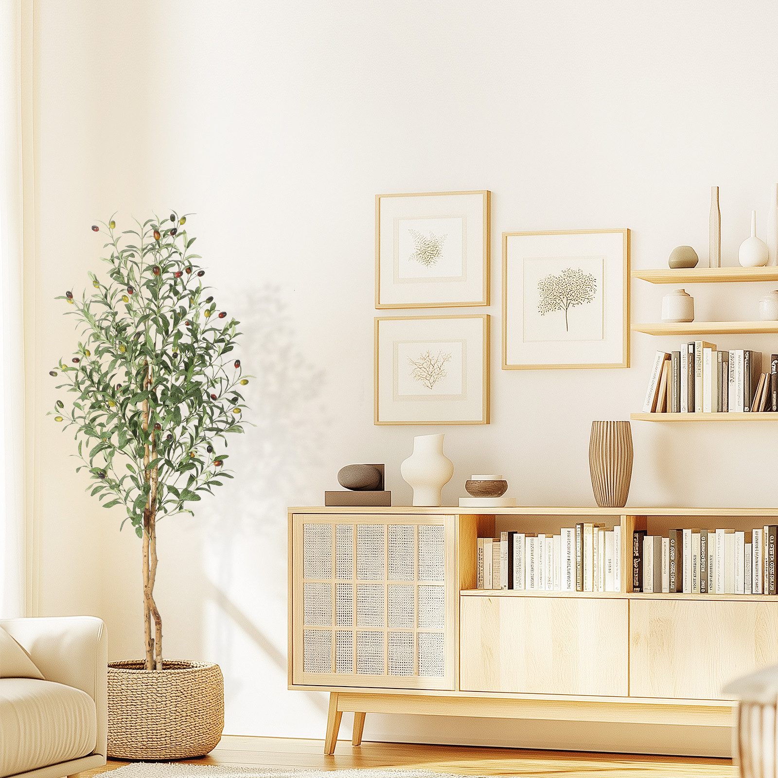 Kunstbaum Künstliche Olivenbäume für den Innenbereich, günstig online kaufen