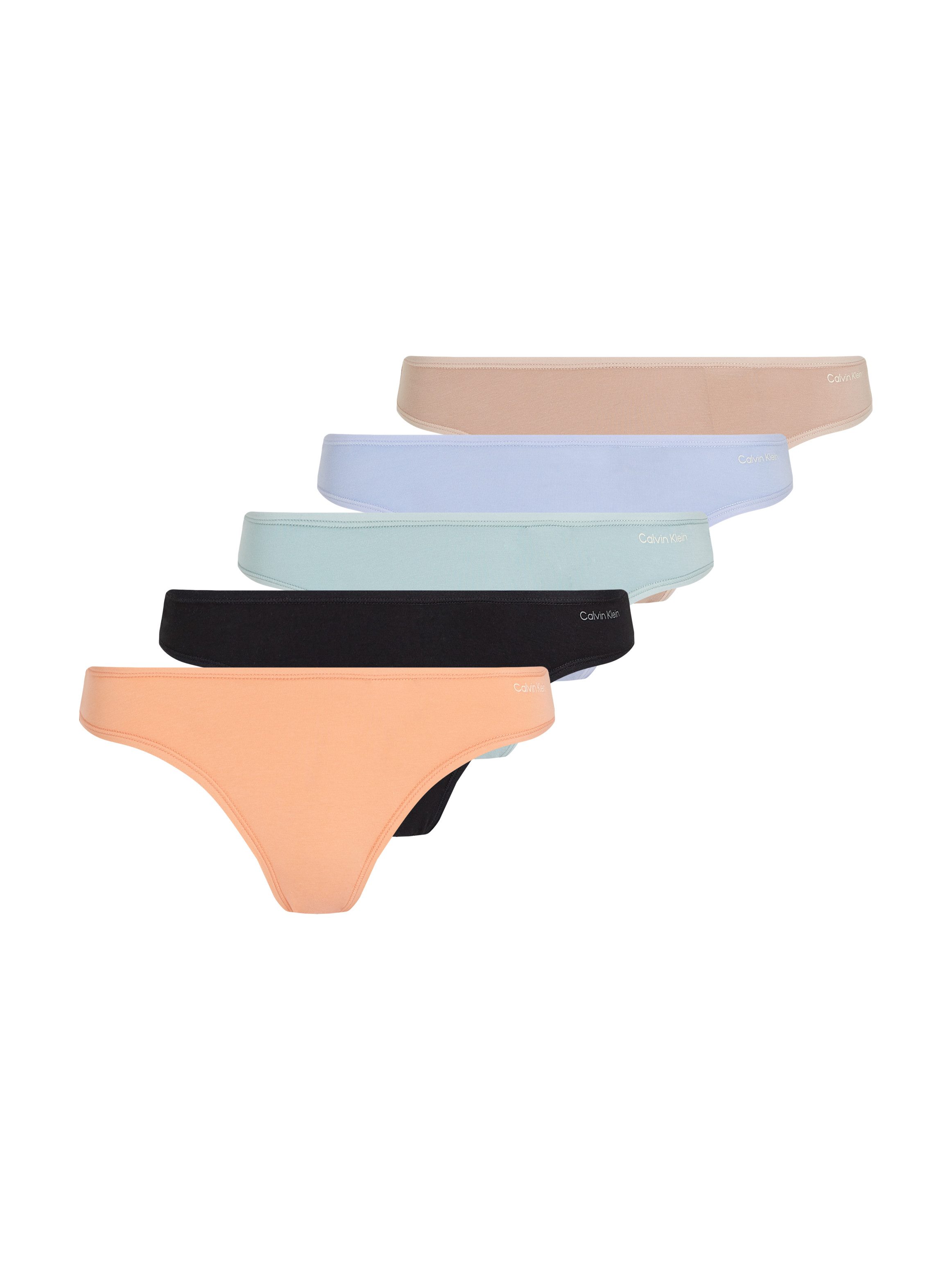 Calvin Klein Underwear Tanga THONG 5PK (Packung, 5er-Pack) mit Logo-Schriftzug