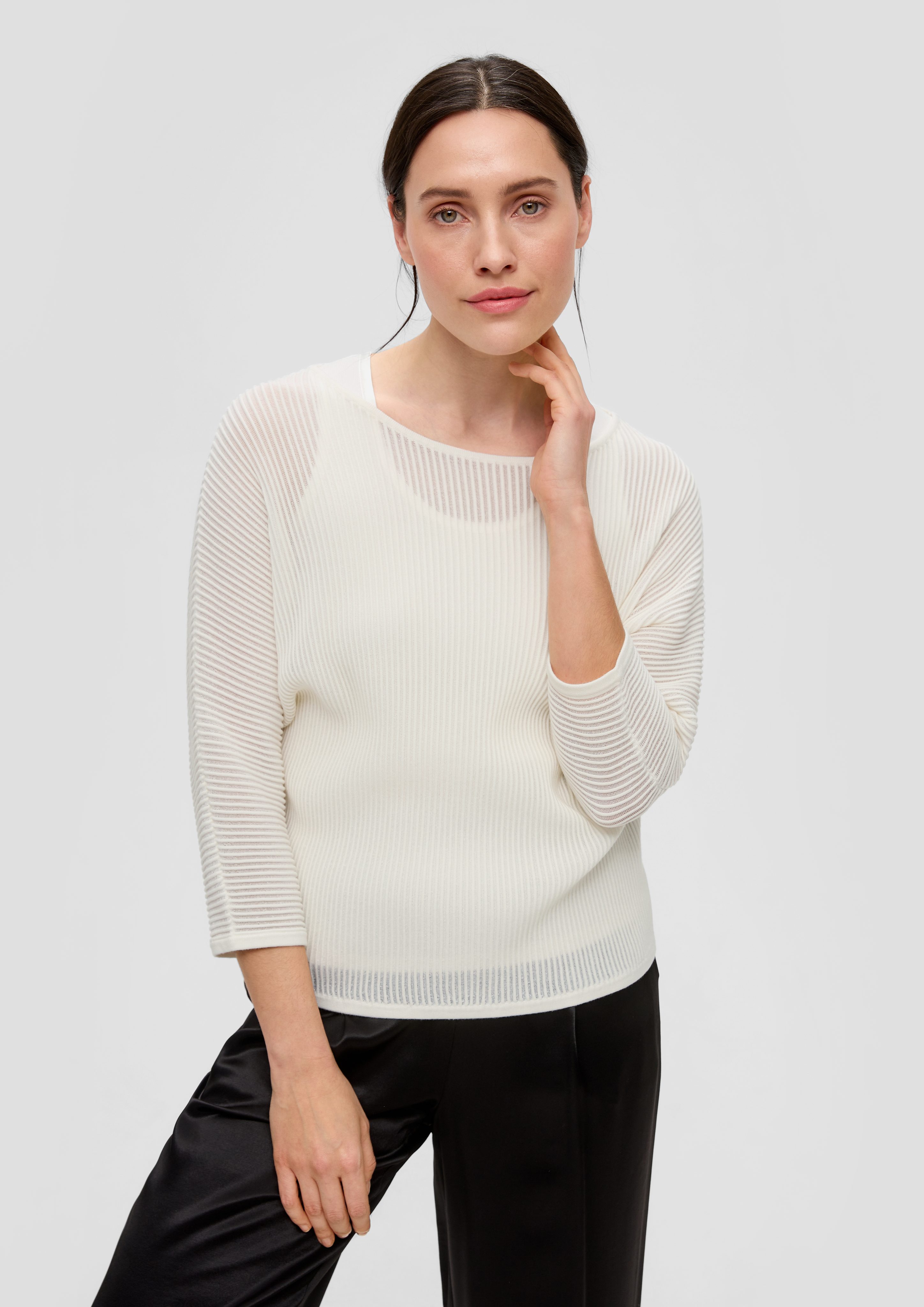 Strickpullover Strickpullover mit Fledermausärmeln