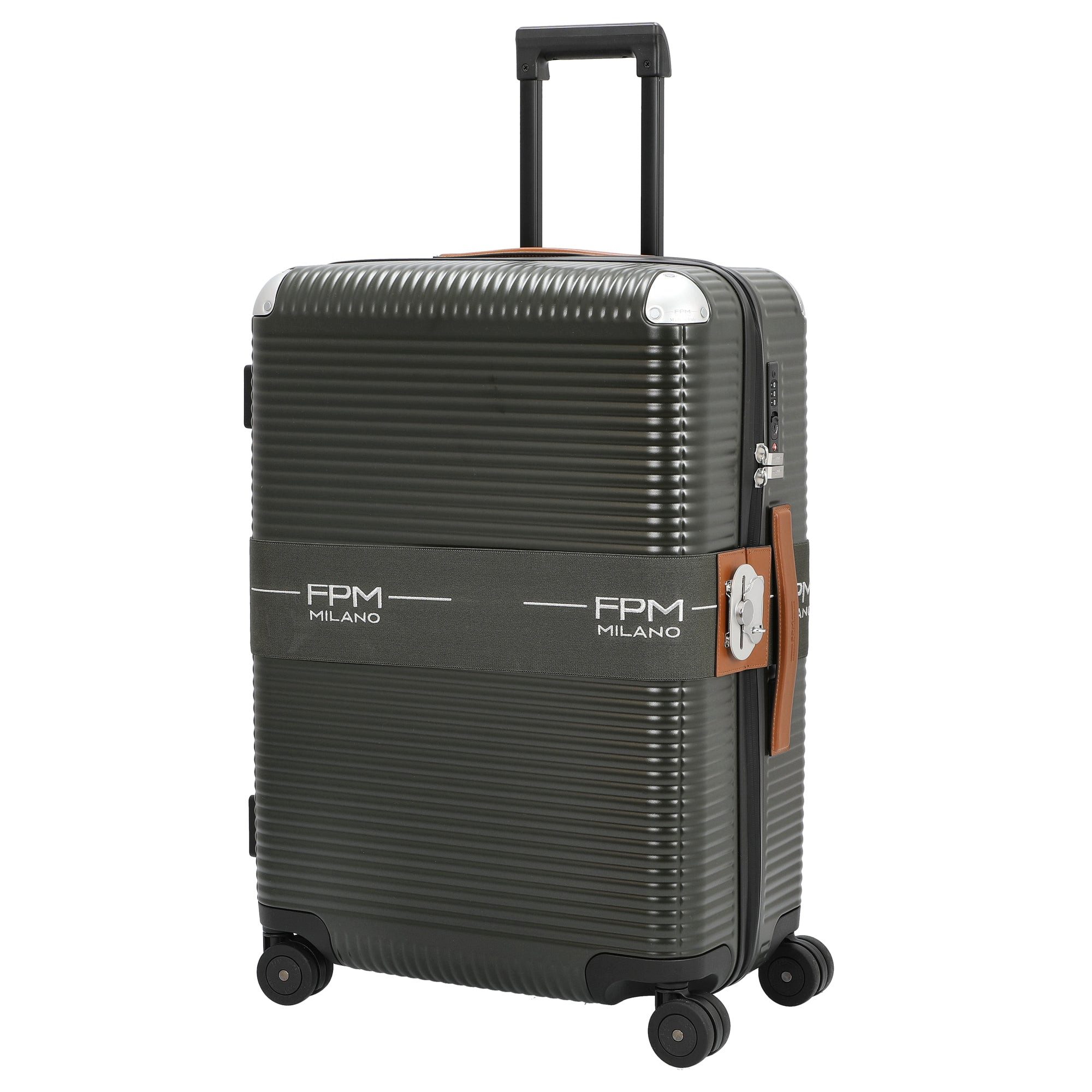 FPM Koffer Milano Bank Zip Deluxe Spinner 68 - 4-Rollen-Trolley M 68 cm (moss, 4 Rollen