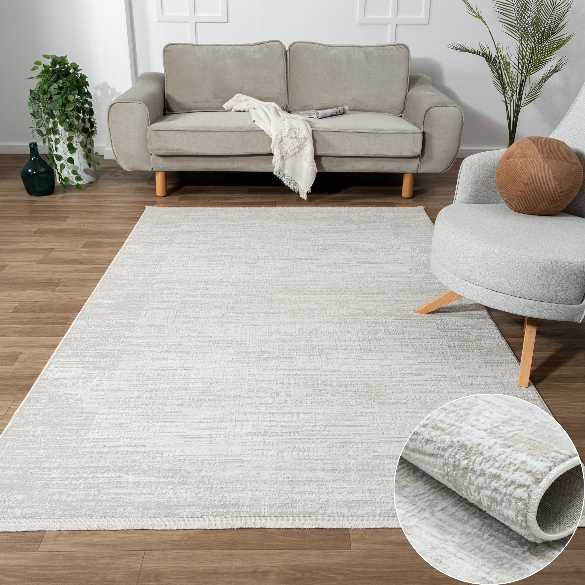 Teppich Kari, Kurzflor-Teppich, Wohnando, rechteckig, Höhe: 12 mm, weich,  gemütlich, mit schönem Muster, flachgewebt