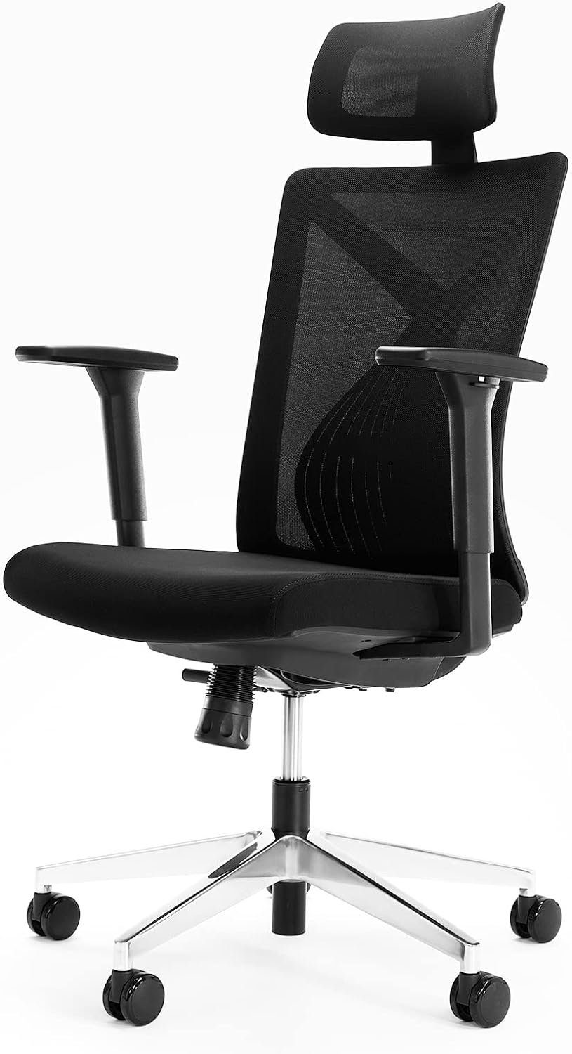 mit Schreibtischstuhl, Stuhl Hoher Verstellbarer Bürostuhl, Novilla Ergonomisch Rücken