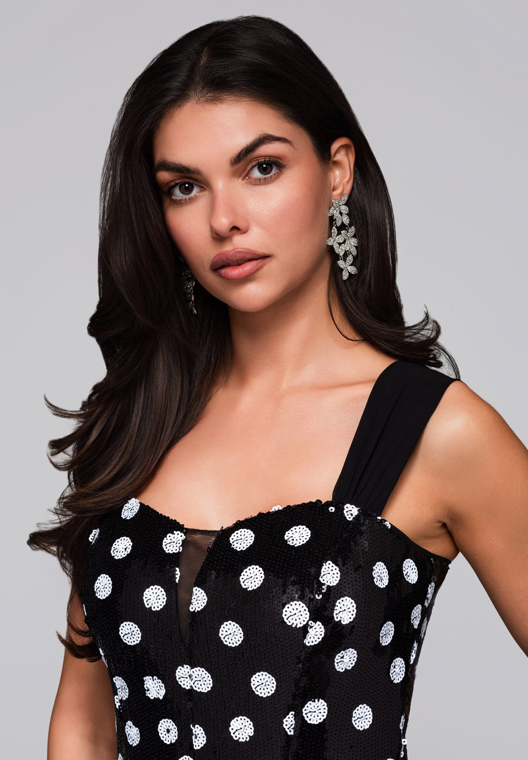 OMBRE Abendkleid Abendkleid mit Pailletten und Chiffonrock günstig online kaufen