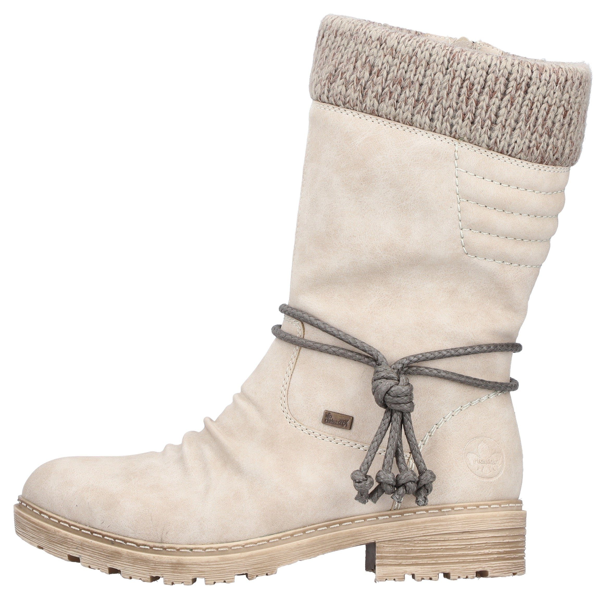 Rieker Winterstiefel, Winterboots, Blockabsatz, TEX-Membran, mit gestricktem Schaftrand
