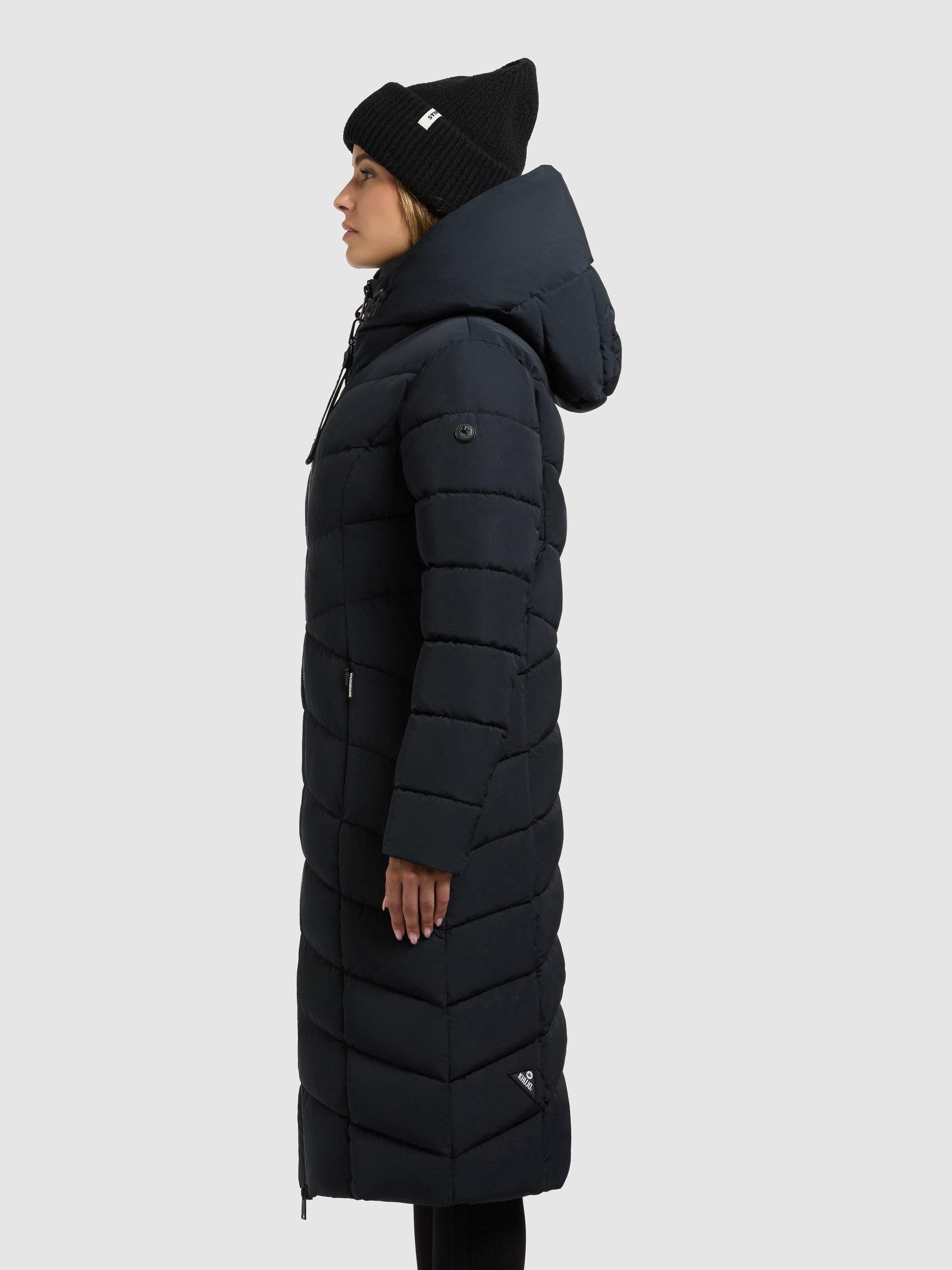 khujo Steppmantel FISKA Kapuze mit elastischem Kordelzug günstig online kaufen