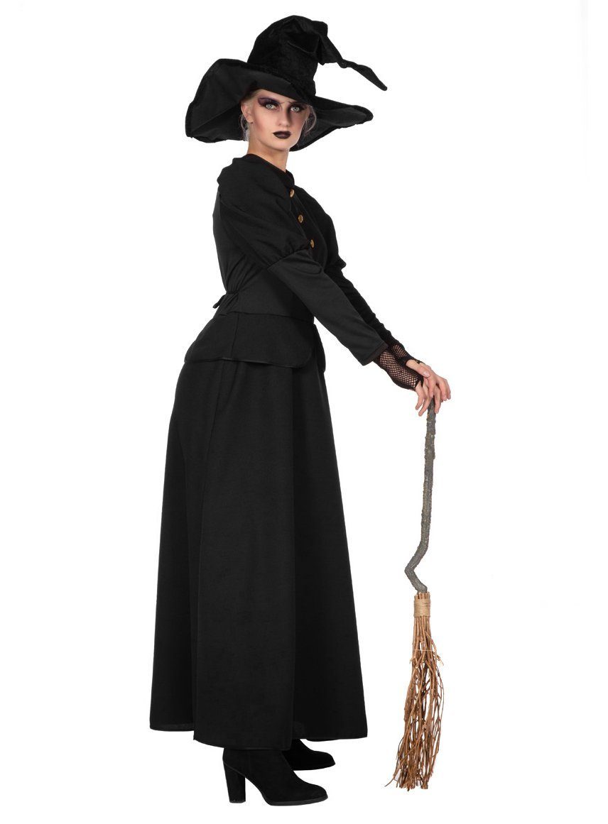 Metamorph Hexen-Kostüm Gothic Witch - Hexenkleid Karneval Faschingskostüm, Züchtig geschnittenes Kleid für Hexen und gestrenge Damen