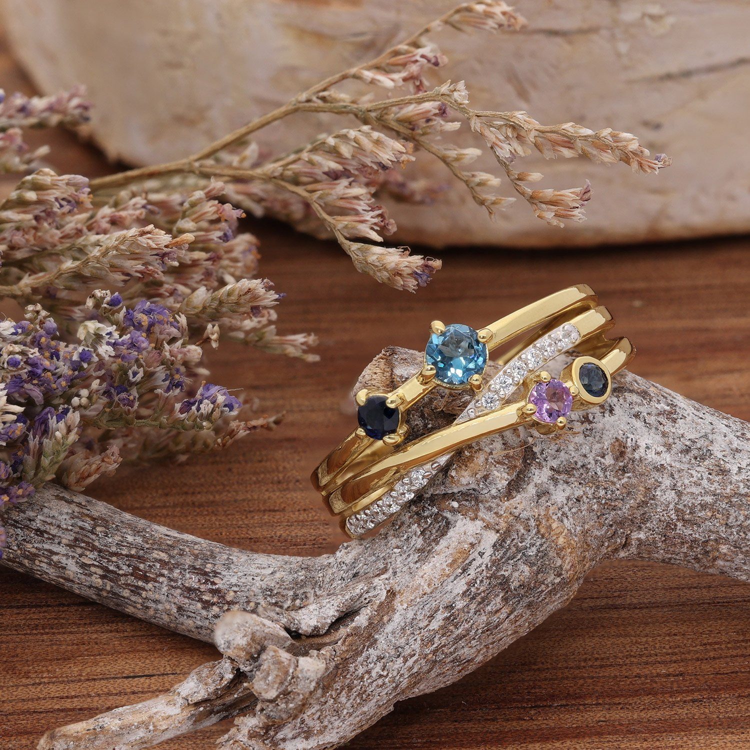 Glizz Goldring DamenGold 333 / 8K Multicolor günstig online kaufen