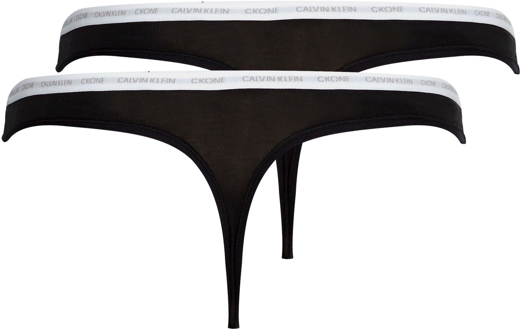 Calvin Klein Underwear T-String Logobündchen schwarz mit ONE CK