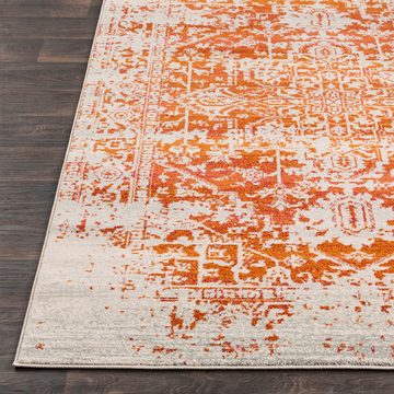 Teppich Traditional, Surya, rechteckig, Höhe: 12 mm, Kurzflor Orientteppich, Wohnzimmer, Schlafzimmer, Orange