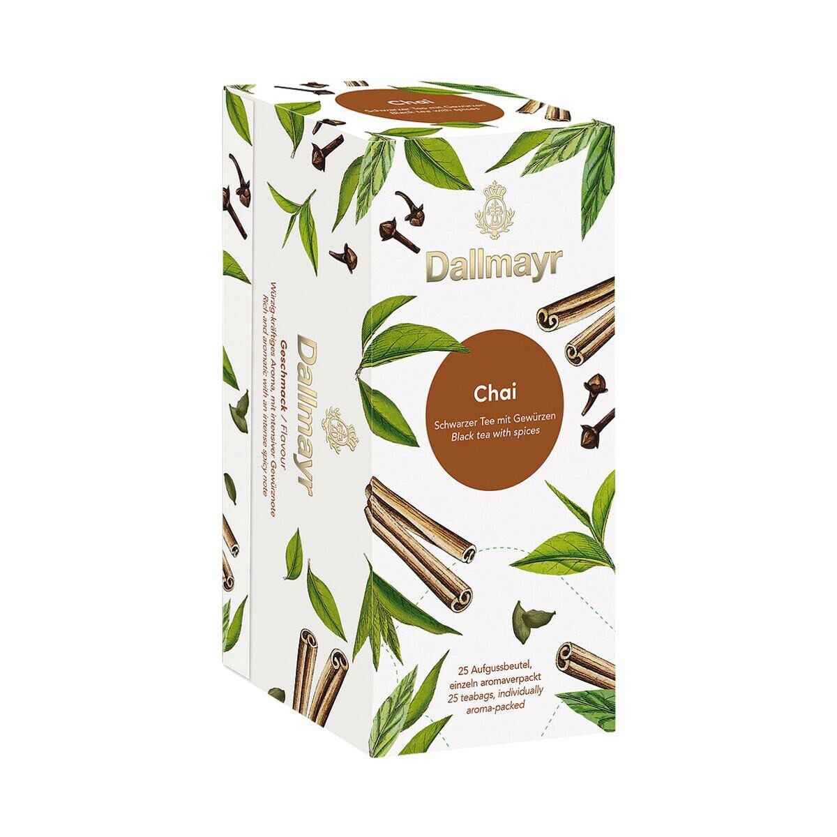 DALLMAYR Tee Chai, 25 Aufgussbeutel, Schwarztee mit Gewürzen