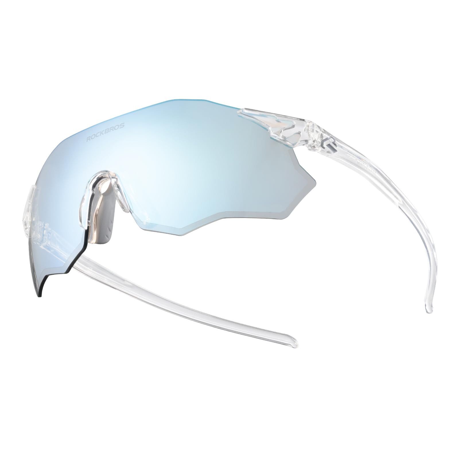 ROCKBROS Fahrradbrille Sportbrille Herren Damen Fahrrad MTB Rennrad Outdoor TR90 Rahmen, photochrom, UV400 Schutz, zweistufige Federscharniere, ultraleicht