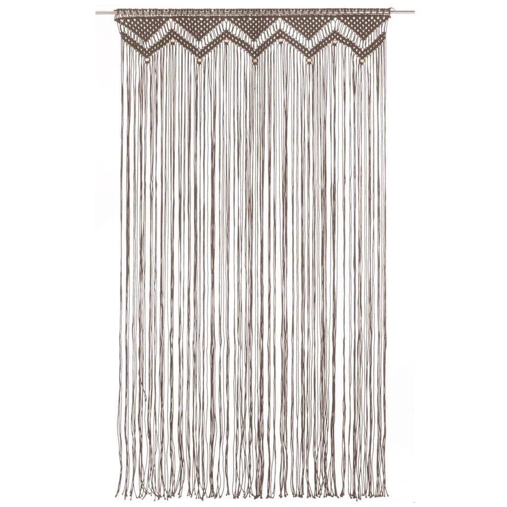 vidaXL Vorhang, Makramee Vorhang Taupe 140x240 cm Baumwolle