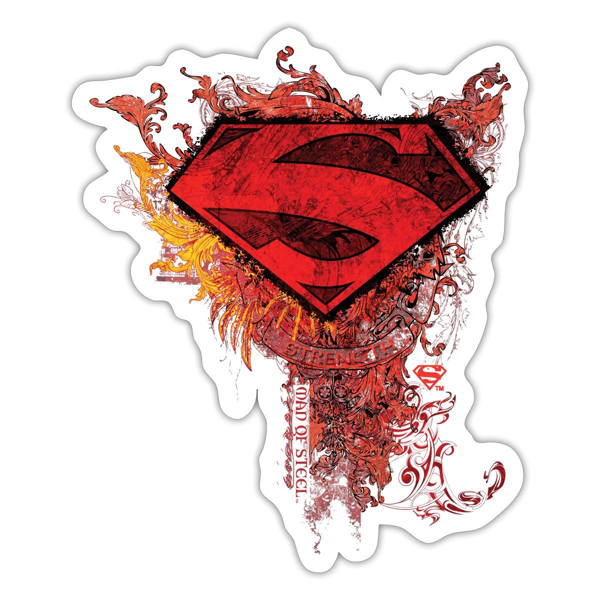 Spreadshirt Aufkleber DC Comics Superman Logo Strength Sticker Aufkleber