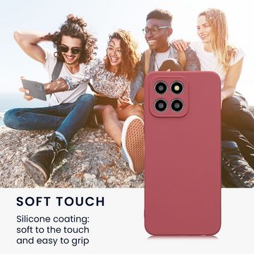 kwmobile Handyhülle Hülle für Honor X8 5G / X6 / 70 Lite 5G, Backcover Silikon - Soft Handyhülle - Handy Case in Dark Rose