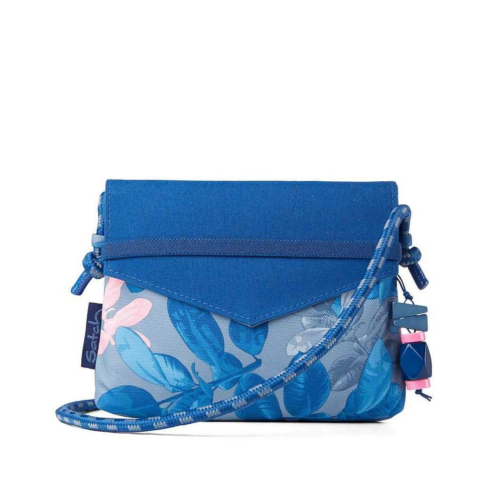 Satch Umhängetasche Satch Clutch Summer Soul blau rosa Blumen Tasche Girlsbag Mädchen